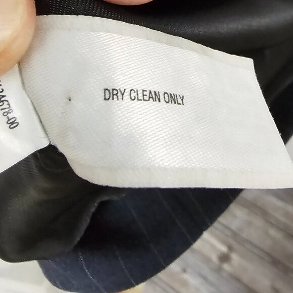 Gap Navy Blazer Single Breasted Blue Pinstriped Preppy Collegiate Office 20 - Picture 9 of 11